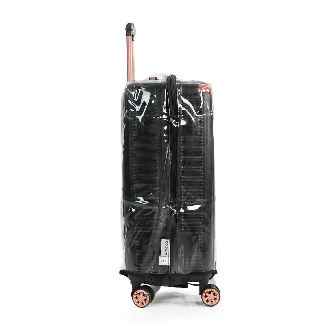 Compre Mala de Viagem Croácia Preta Grande 32kg em ABS e Ganhe Frasqueira e Capa Transparente