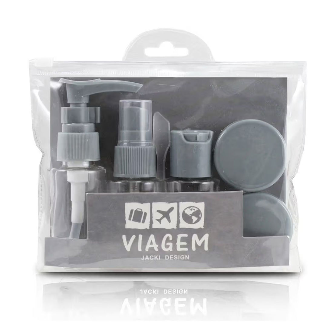 Kit Frasqueira Ibiza Branco, Kit Frasco 7 Peças e Organizador Porta Sapato Cinza