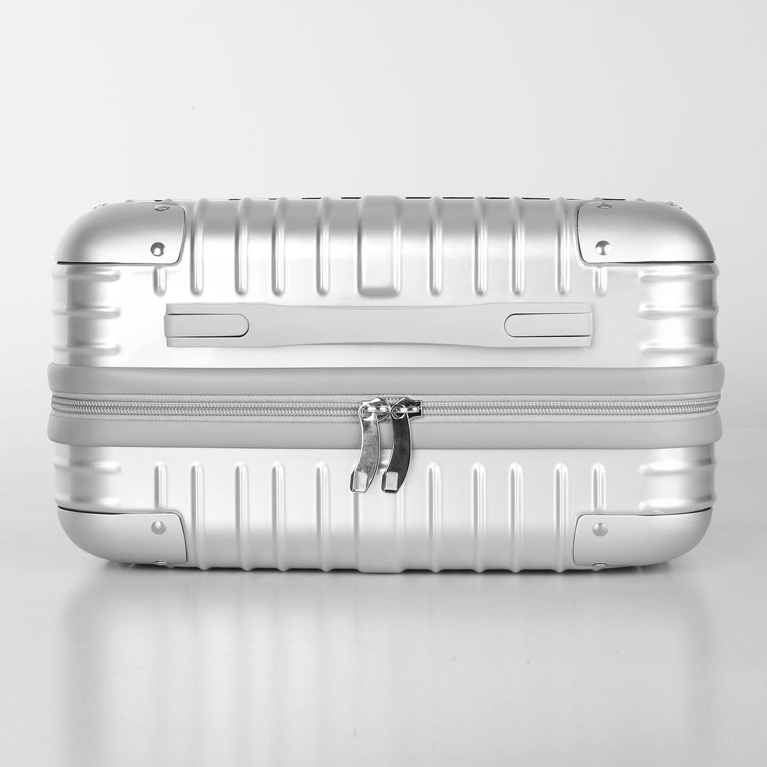 Conjunto Mala de Viagem Pequena de Bordo 10kg ABS Policarbonato com Expansor e Frasqueira Brasil Maloa Prata Conjunto Mala de Viagem Pequena de Bordo 10kg ABS Policarbonato com Expansor e Frasqueira Brasil Maloa Prata