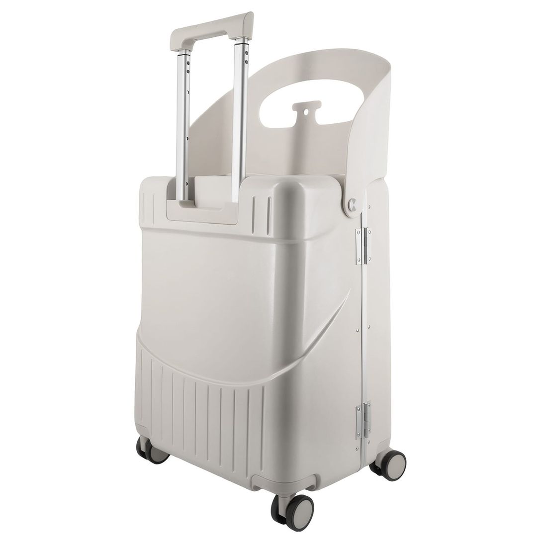 Mala de Viagem Pequena de Bordo 10 kg com Assento Infantil Policarbonato Grécia Maloa Branco Mala de Viagem Pequena de Bordo 10 kg com Assento Infantil Policarbonato Grécia Maloa Branco
