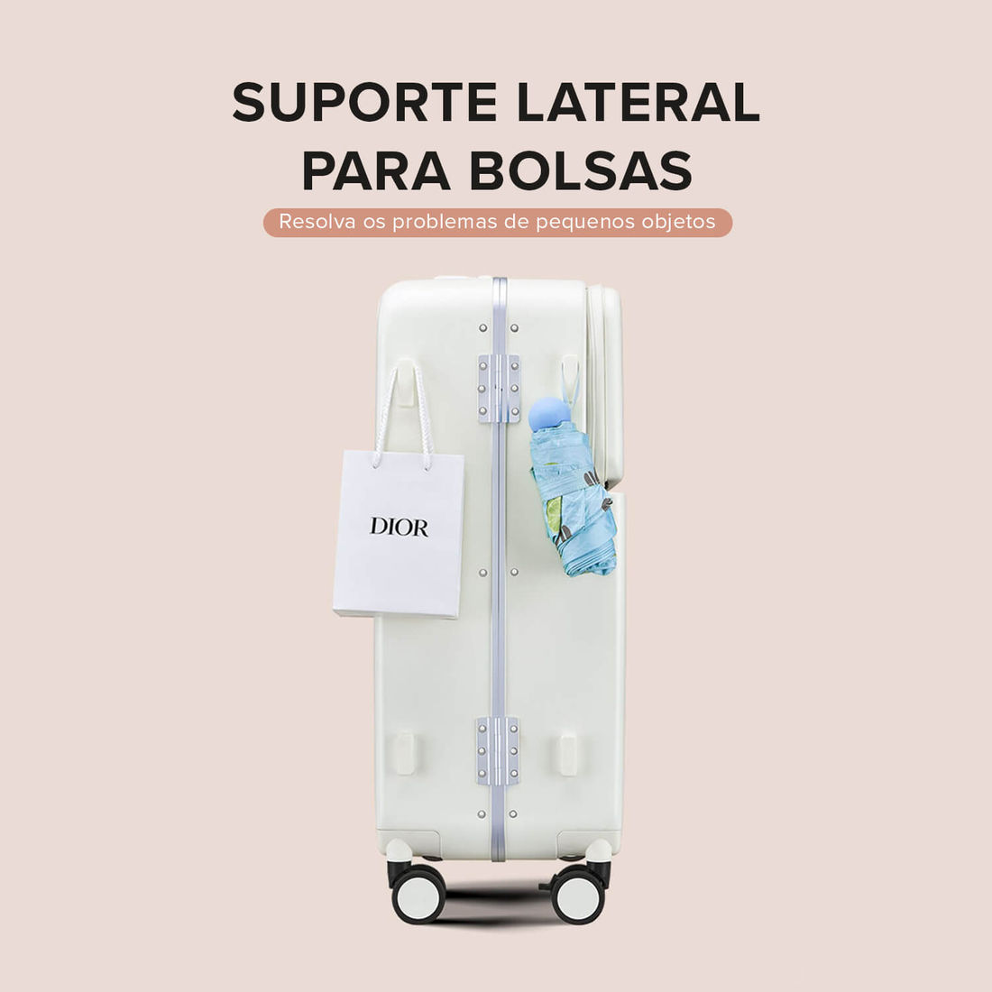 Mala de Viagem Pequena de Bordo 10 kg em Policarbonato Lisboa Maloa Branco Mala de Viagem Pequena de Bordo 10 kg em Policarbonato Lisboa Maloa Branco