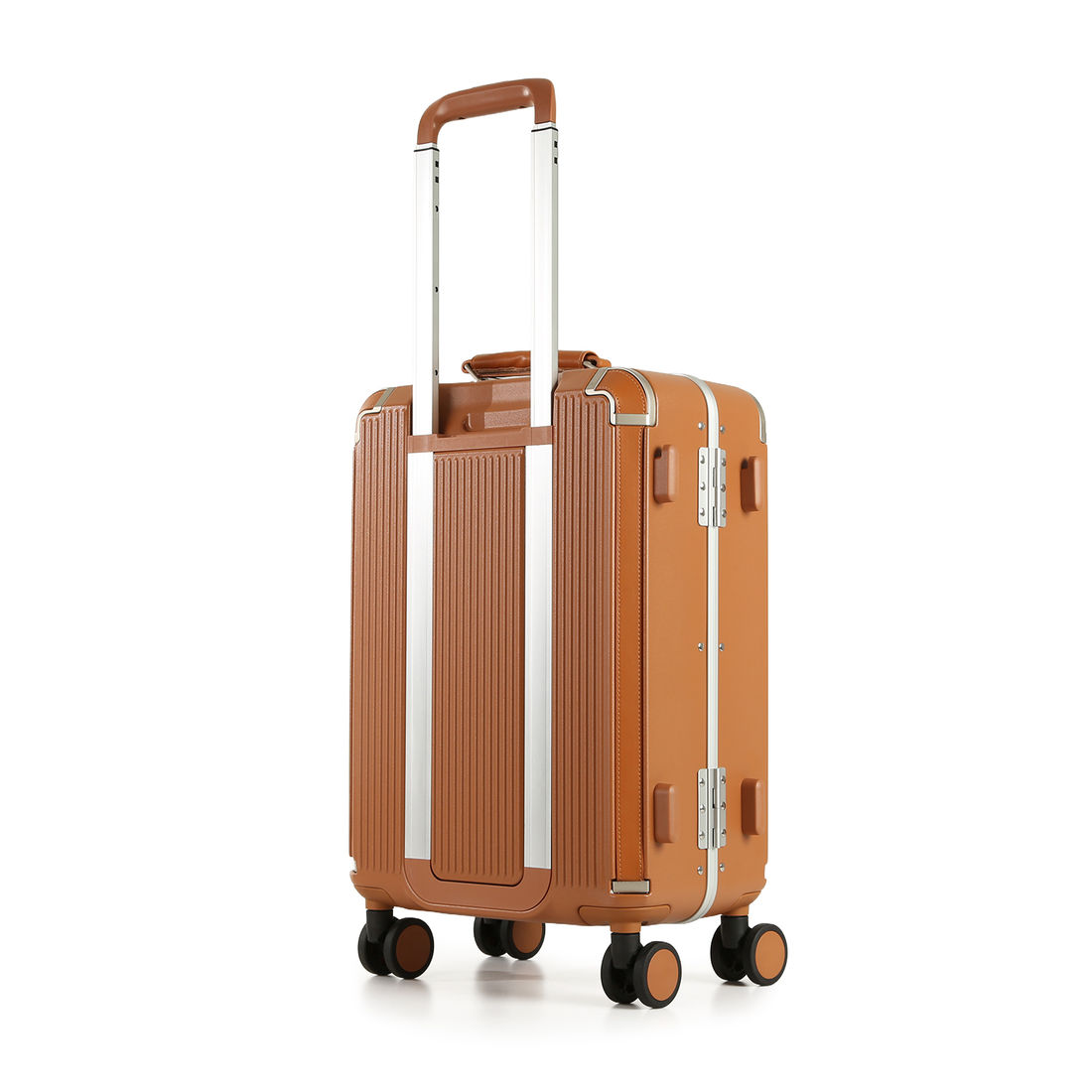Kit  Malas de Bordo 10kg Vienna Marrom e Capri Preto em Policarbonato com Tags de Identificação Premium