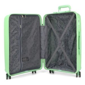 Mala De Viagem Media 23kg em Polipropeleno Granada verde com Expansor
