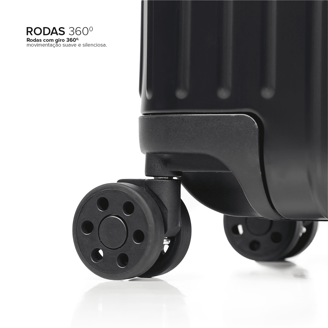 Mala de Viagem Pequena de Bordo 10 kg em Aluminio Dubai Maloa Preto