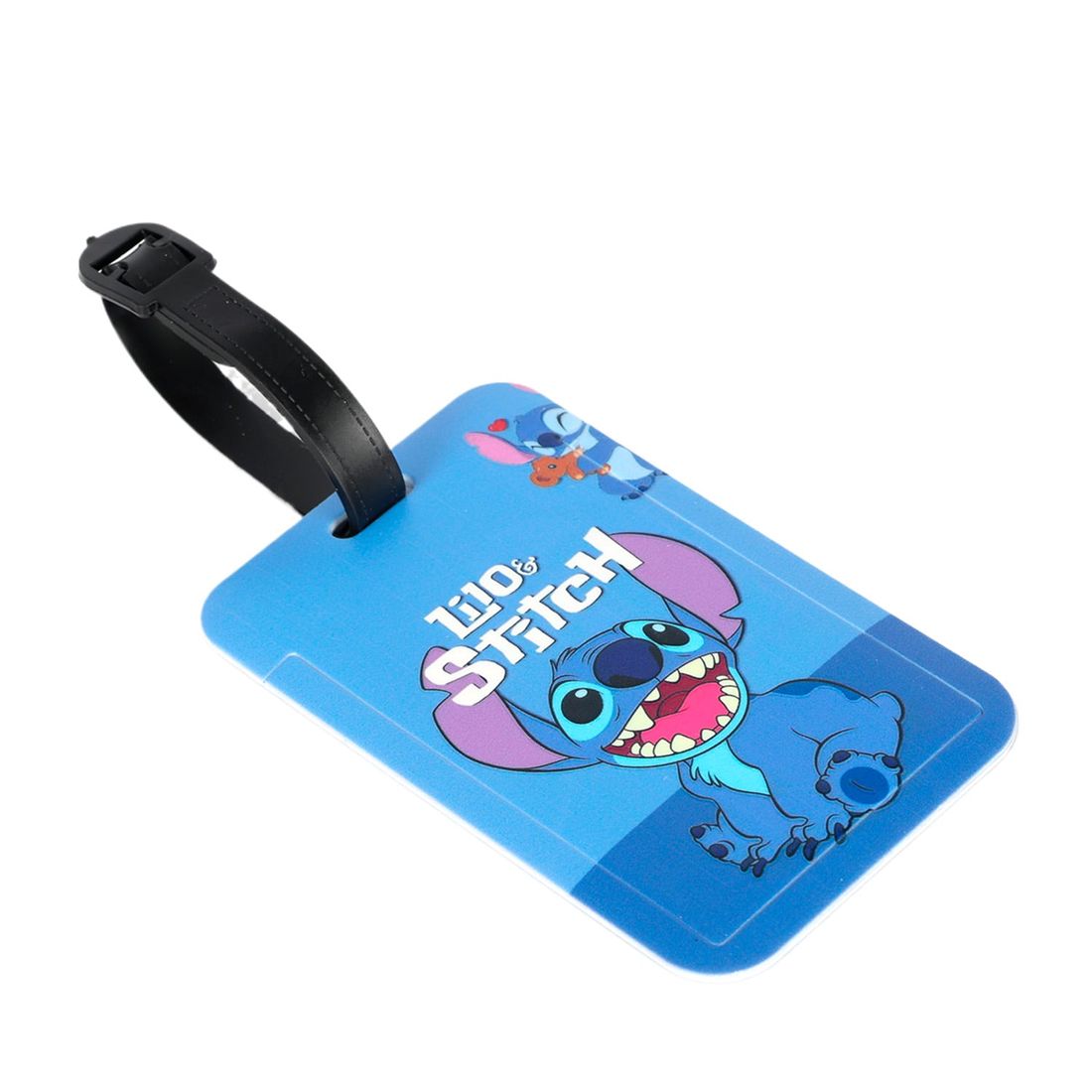 Tag Identificador de Bagagem para Malas de Viagem em ABS Stitch Love Azul