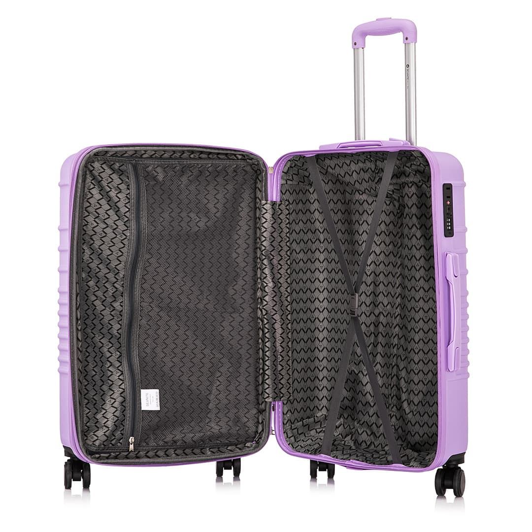 Kit de Malas de Viagem 3 Peças com Expansor M/G Maldivas Lilas