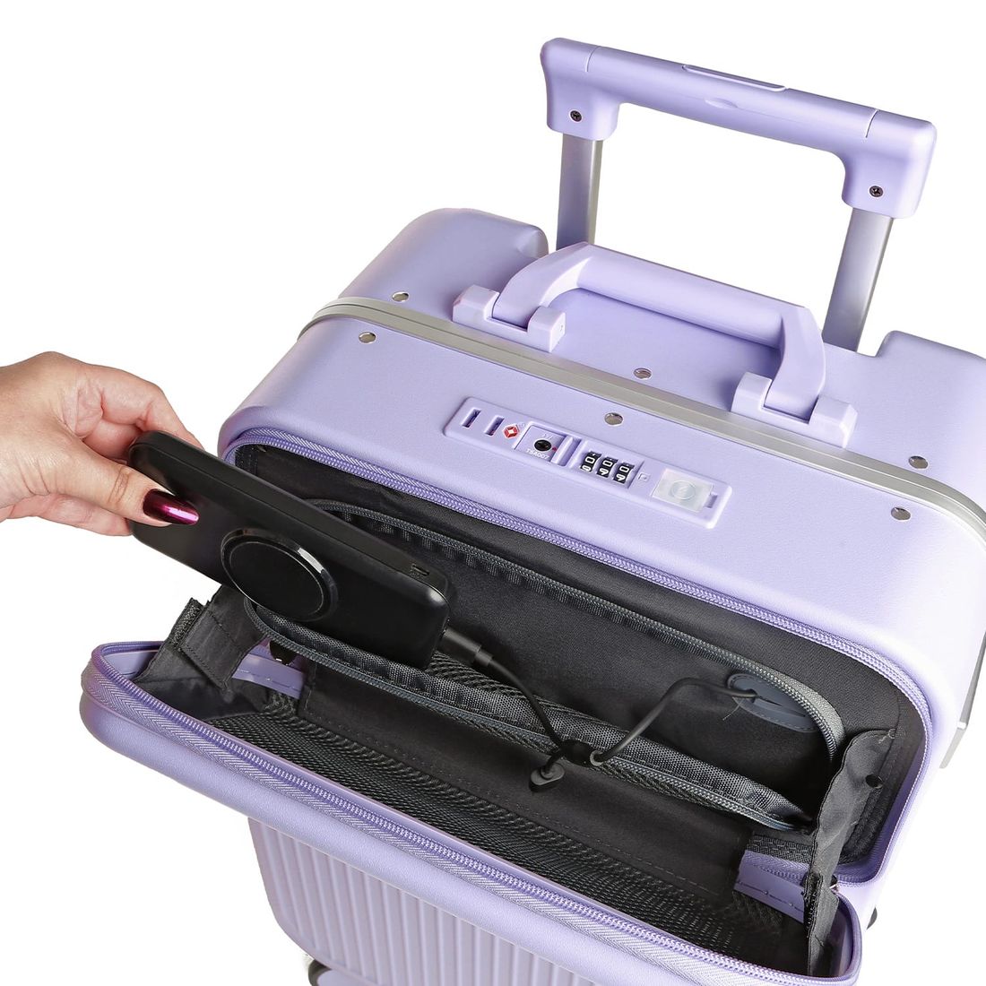 Mala de Viagem Pequena de Bordo 10 kg em Policarbonato Porto Maloa Lilás Mala de Viagem Pequena de Bordo 10 kg em Policarbonato Porto Maloa Lilás