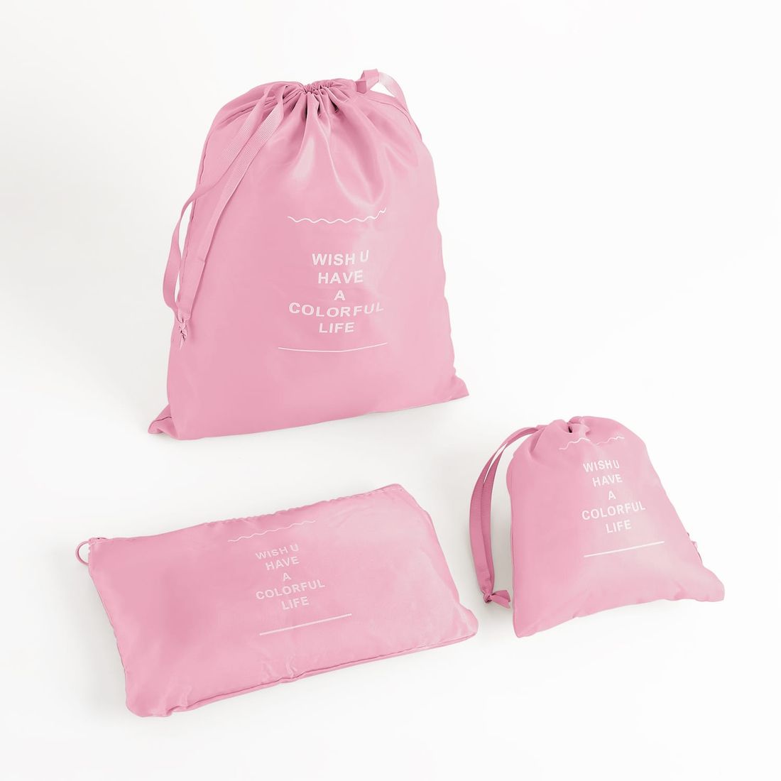 Kit de Mala Pequena de Bordo 10 kg Bélgica Rosa, Kit Frascos 7 Pecas, Organizador Sapato, Organizador Colorful Life e Home Spray Aroma`loa