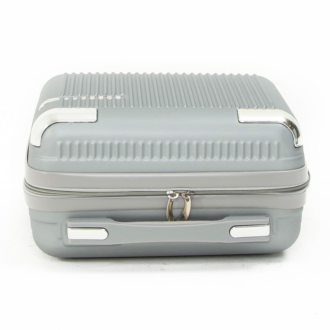 Compre Mala de Viagem Croácia Prata Grande 32kg em ABS e Ganhe Frasqueira Compre Mala de Viagem Croácia Prata Grande 32kg em ABS e Ganhe Frasqueira