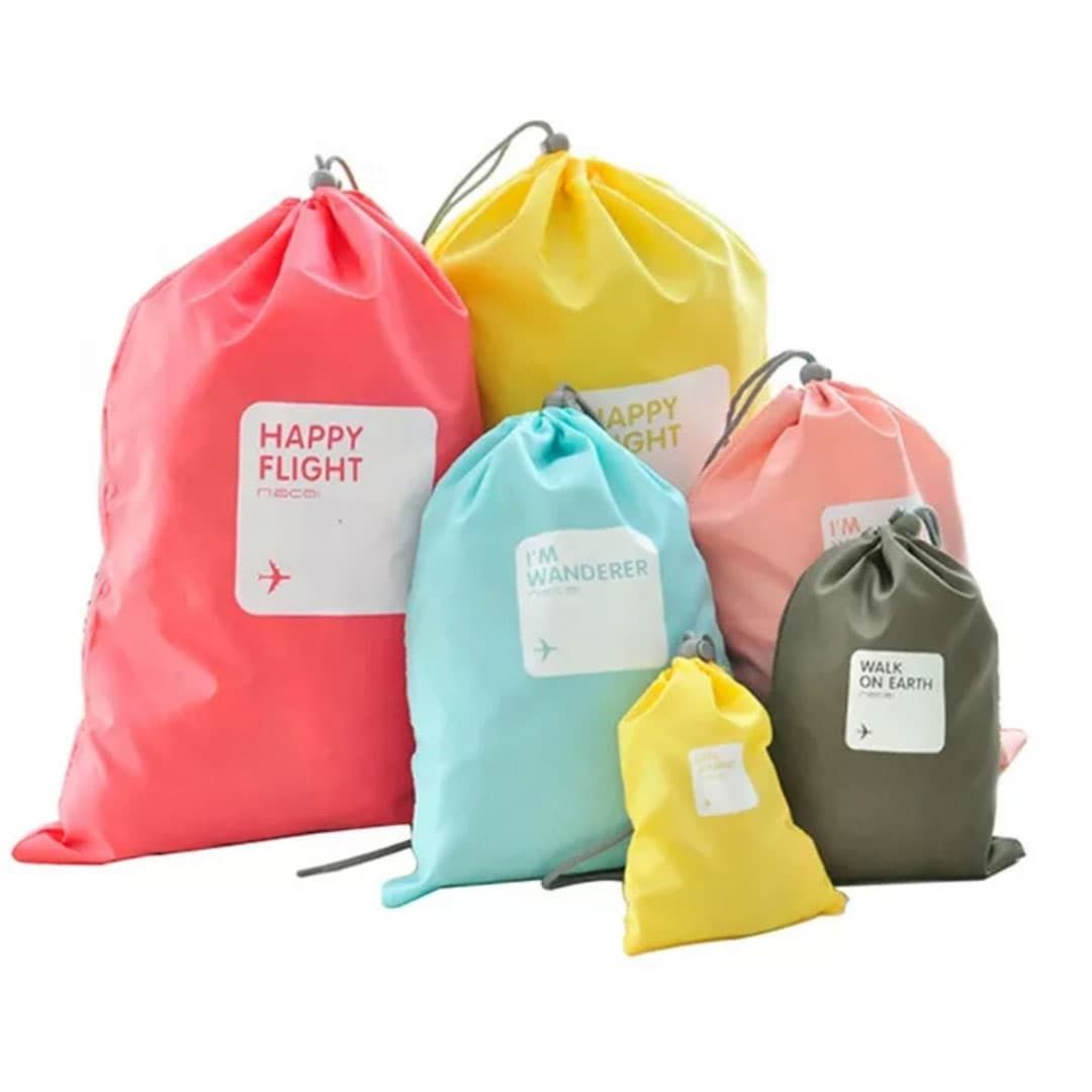 Kit Sacos Organizadores 4 Pecas Color Vermelho Melancia Kit Sacos Organizadores 4 Pecas Color Vermelho Melancia