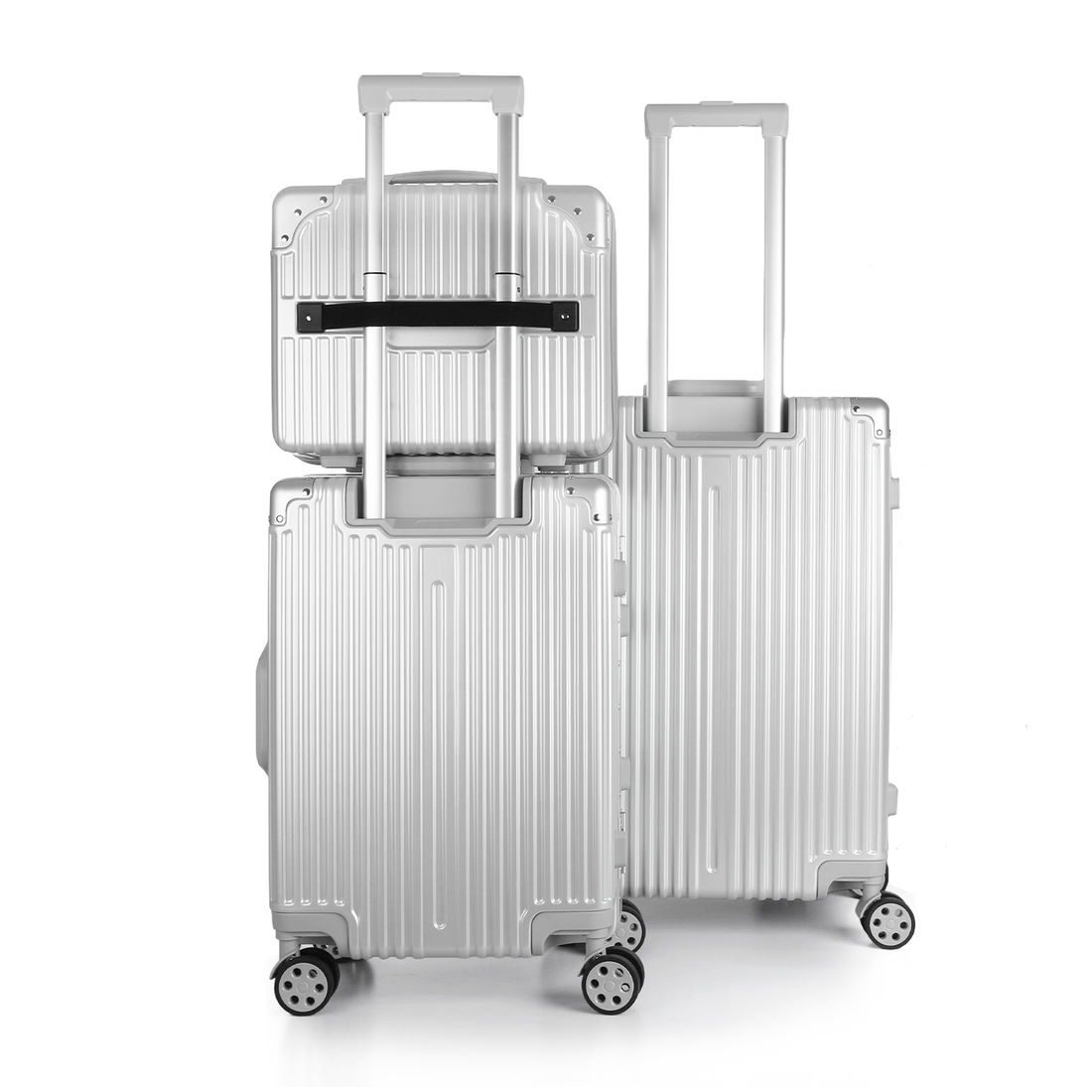 Kit de Viagem com 3 Peças Policarbonato ABS Noruega Maloa Prata