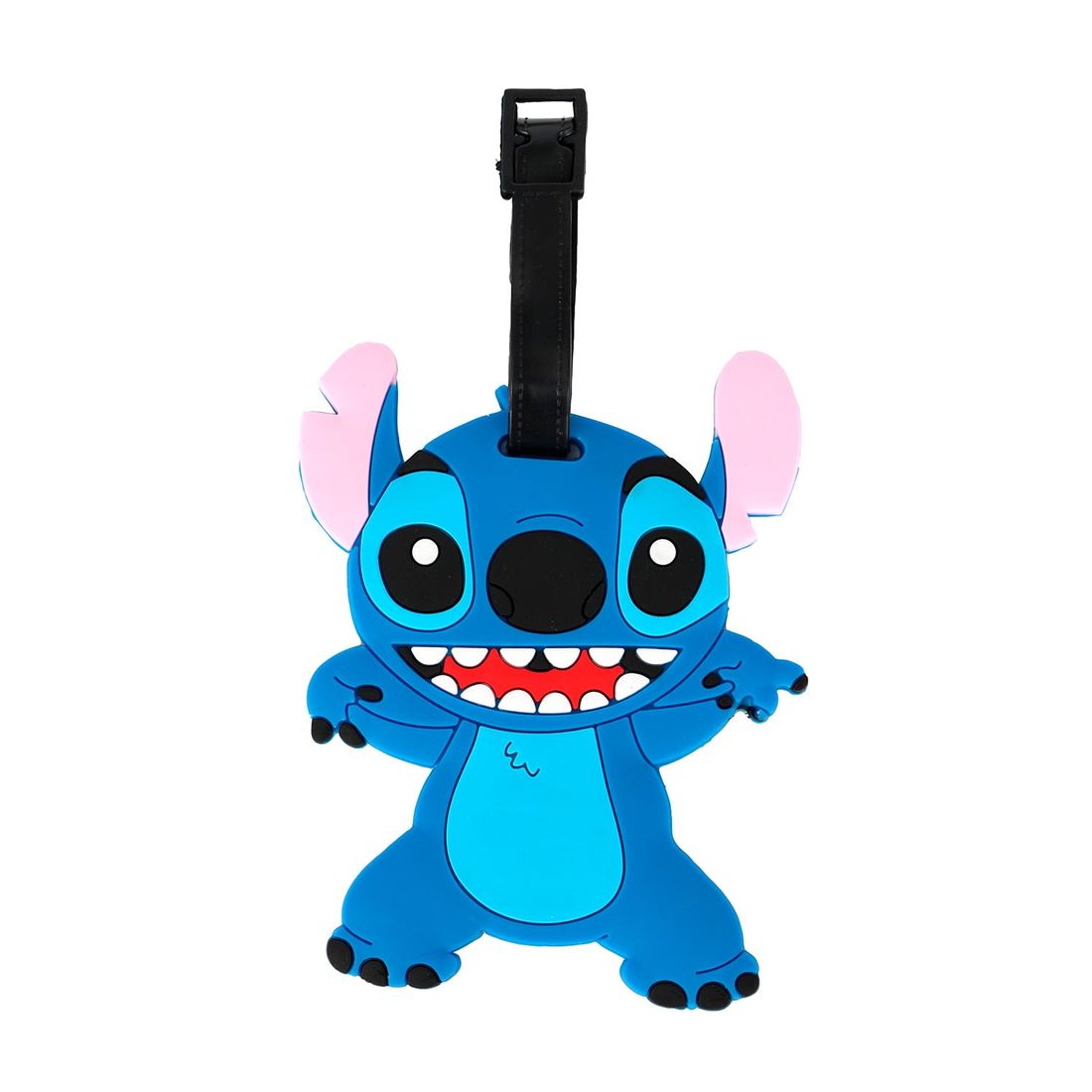 Tag Identificador de Bagagem para Malas de Viagem em PVC Stitch Brincalhão Azul
