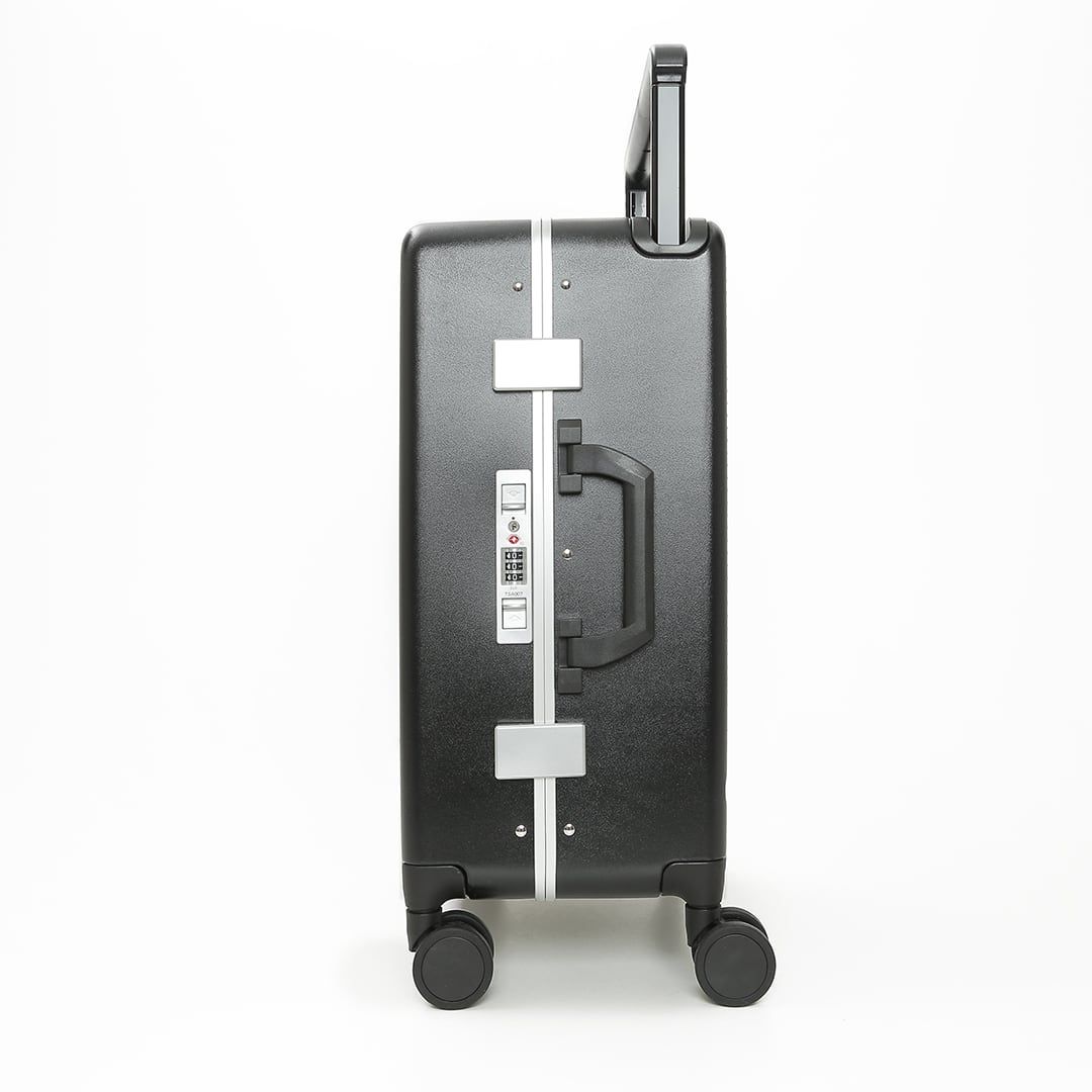 Kit de Malas de Viagem Média 23 kg e Pequena de Bordo 10kg PC Dinamarca Preto