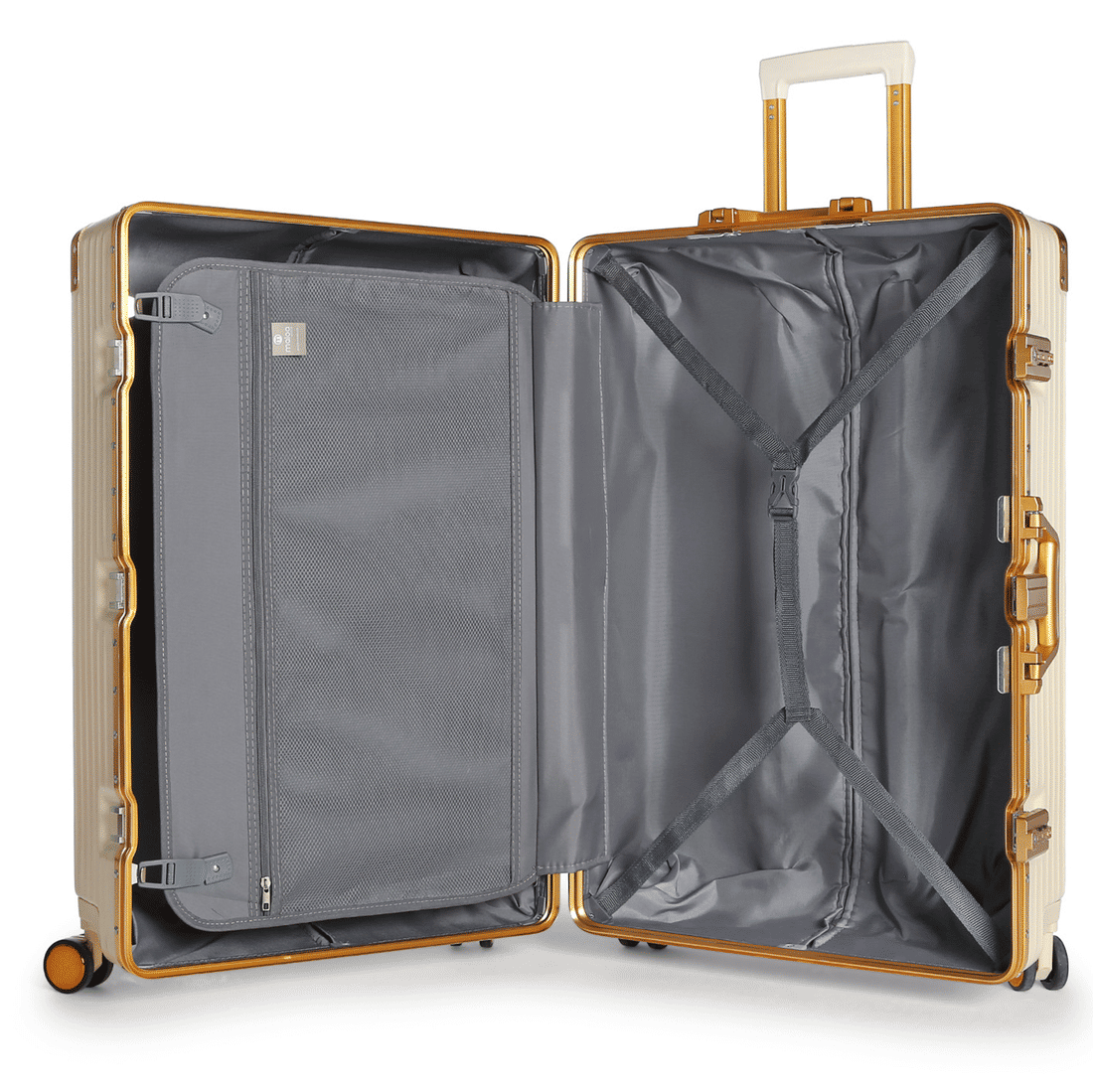 Kit de Malas de Viagem Media 23kg e Grande 32kg e Ganhe Frasqueira Toronto Bege Kit de Malas de Viagem Media 23kg e Grande 32kg e Ganhe Frasqueira Toronto Bege