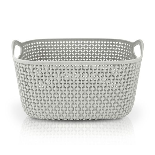Cesto Organizador Loft Com Alça Pequena Cinza Cesto Organizador Loft Com Alça Pequena Cinza