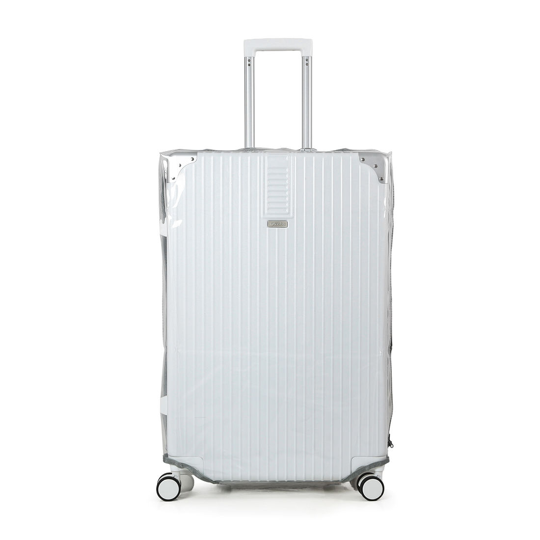 Compre Mala de Viagem Toronto Branco Grande 32kg em ABS Policarbonato e Ganhe Frasqueira e Capa Transparente