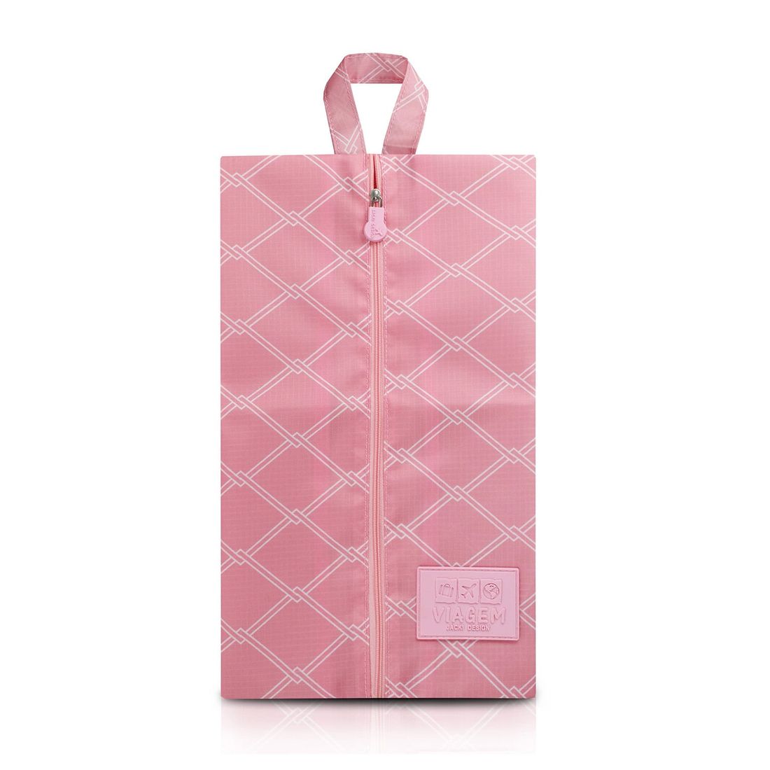 Bolsa Porta Sapato Listras Rosa