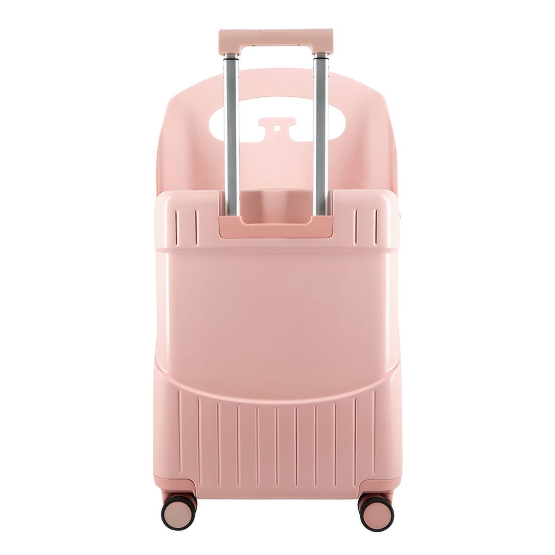 Mala de Viagem Pequena de Bordo 10 kg com Assento Infantil Policarbonato Grécia Maloa Rosa