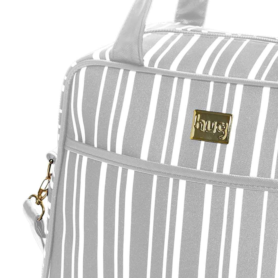 Bolsa Maternidade Listras M Cinza Bolsa Maternidade Listras M Cinza