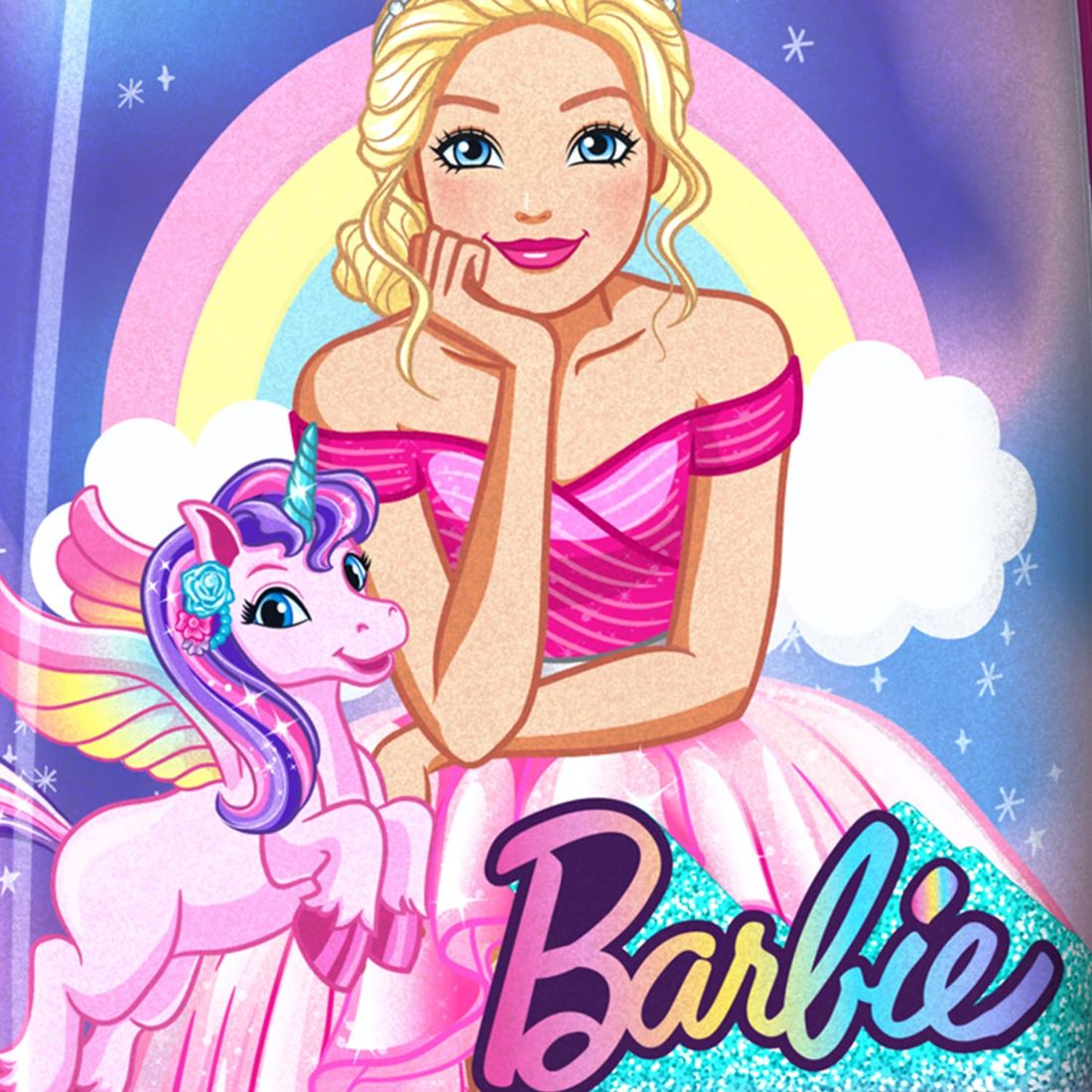 Mala de Viagem Pequena de Bordo Infantil em Policarbonato Barbie Violeta