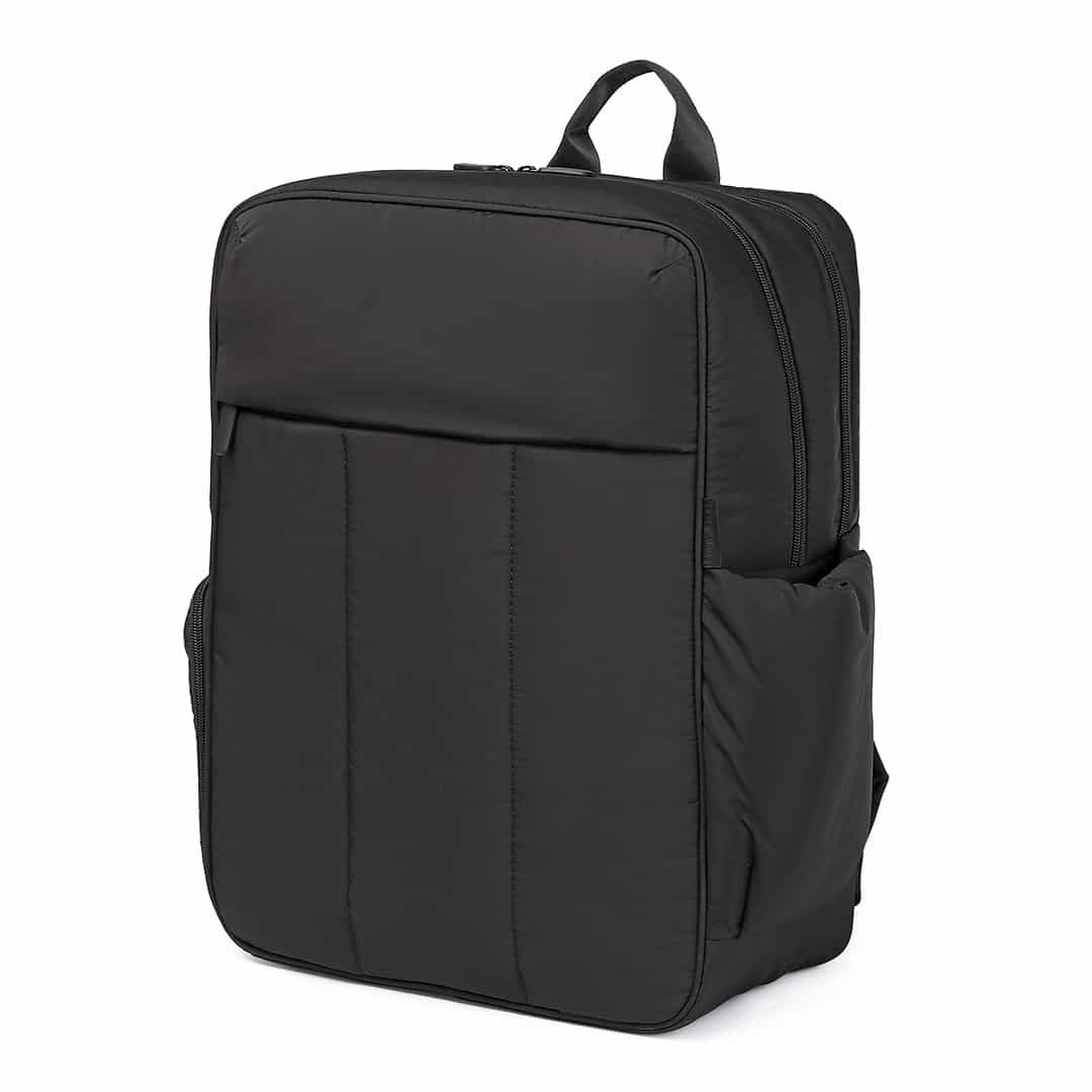 Kit de Mala Pequena de Bordo, Necessaire Confort Preta e Rosa com Mochila Confort Preta e Rosa