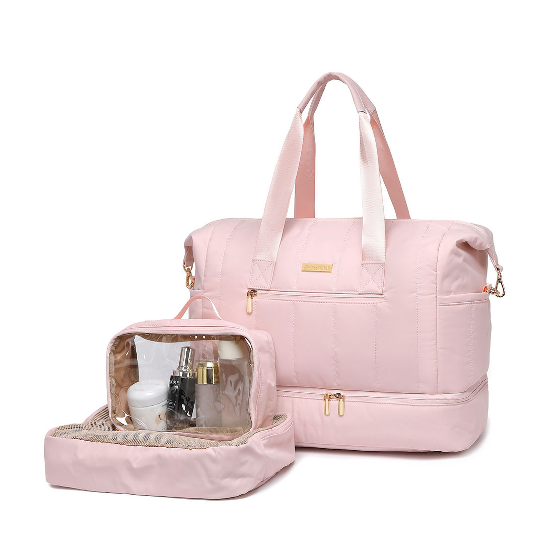 Kit de Mala de Viagem Pequena Grécia Rosa com Assento Infantil e Bolsa de Viagem Multifuncional Nomad Rosa Kit de Mala de Viagem Pequena Grécia Rosa com Assento Infantil e Bolsa de Viagem Multifuncional Nomad Rosa