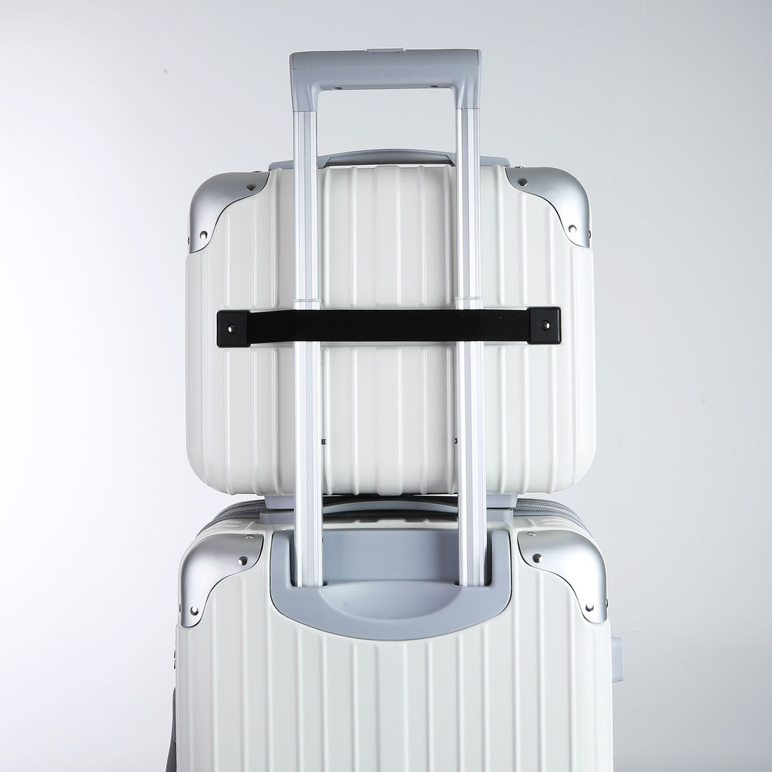 Conjunto Mala de Viagem Pequena de Bordo 10kg ABS Policarbonato com Expansor e Frasqueira Brasil Maloa Branco