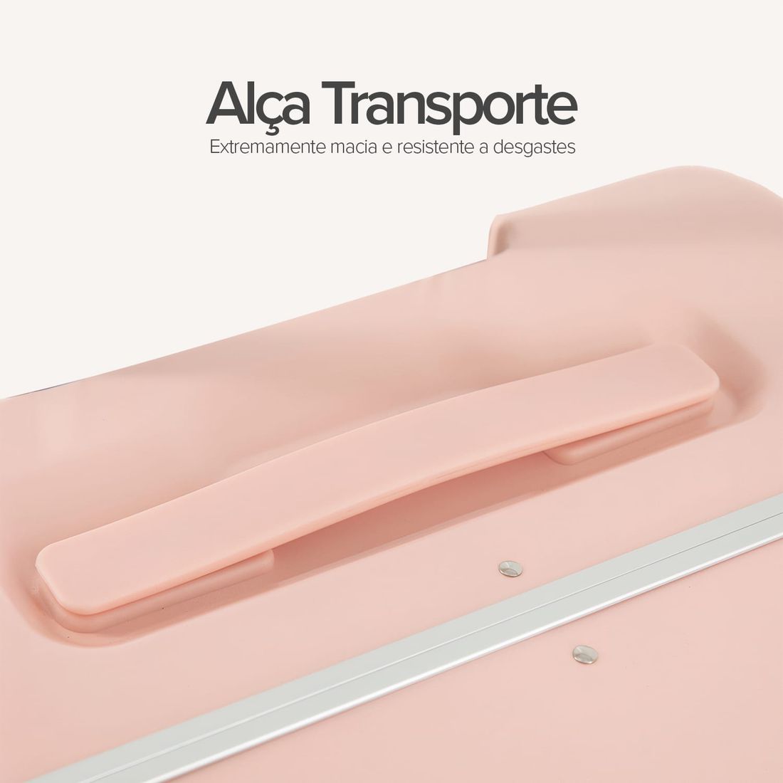 Kit Mala de Assento Grécia Media 23 kg Rosa, Bolsa Confort e Tag Good Travel Rosa