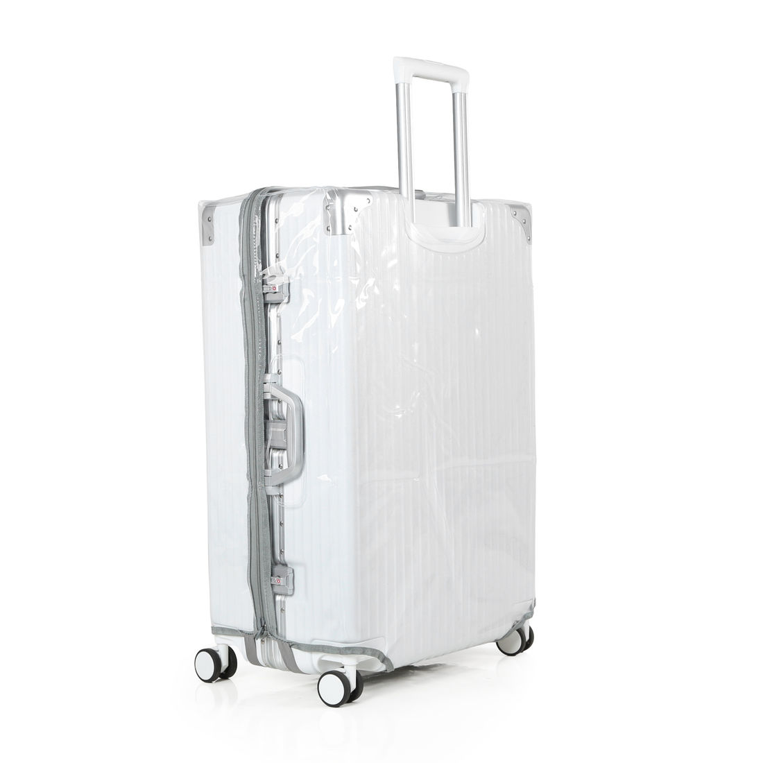 Compre Mala de Viagem Toronto Branco Grande 32kg em ABS Policarbonato e Ganhe Frasqueira e Capa Transparente