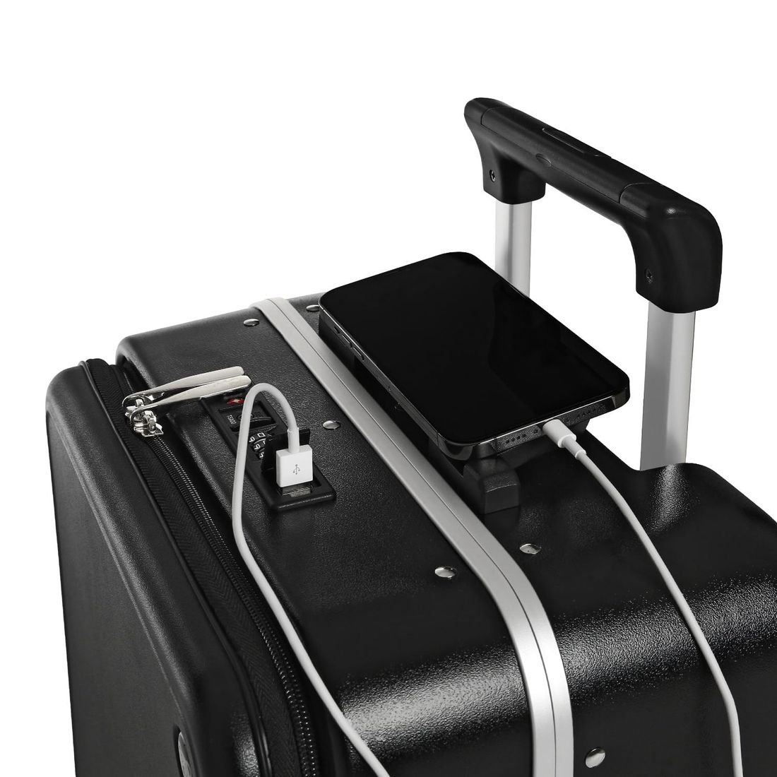 Mala de Viagem Pequena de Bordo 10 kg em Policarbonato Lisboa Maloa Preto