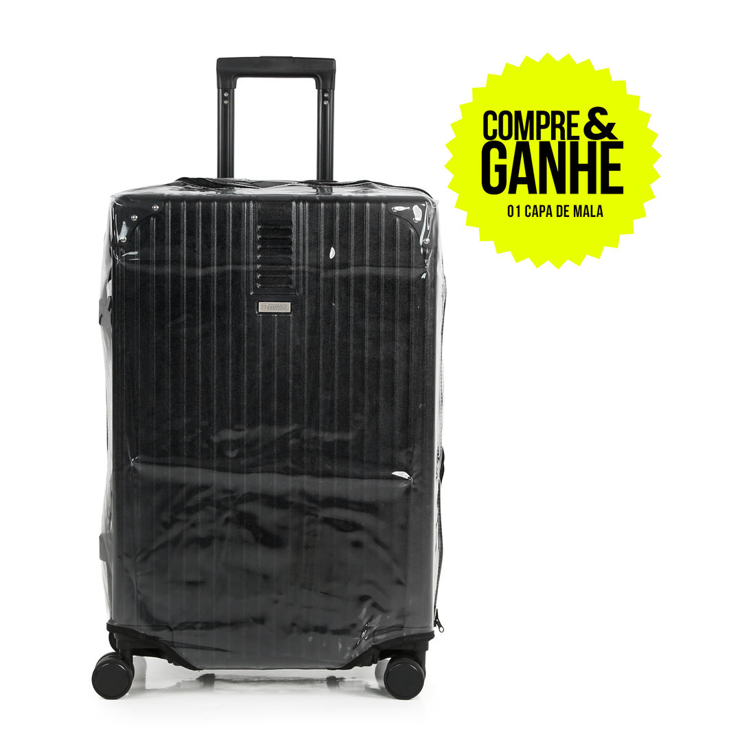 Compre Mala de Viagem Toronto Grande 32kg Preto e Ganhe 1 Capa Transparente Compre Mala de Viagem Toronto Grande 32kg Preto e Ganhe 1 Capa Transparente