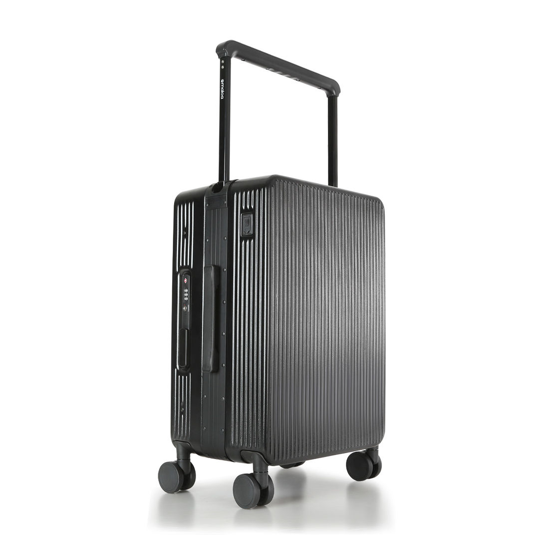 Mala de Viagem Pequena de Bordo 10 kg Policarbonato Mônaco Maloa Preto