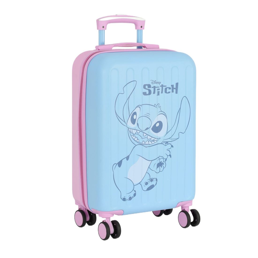 Mala de Viagem Pequena de Bordo em ABS Stitch Azul-Rosa Mala de Viagem Pequena de Bordo em ABS Stitch Azul-Rosa