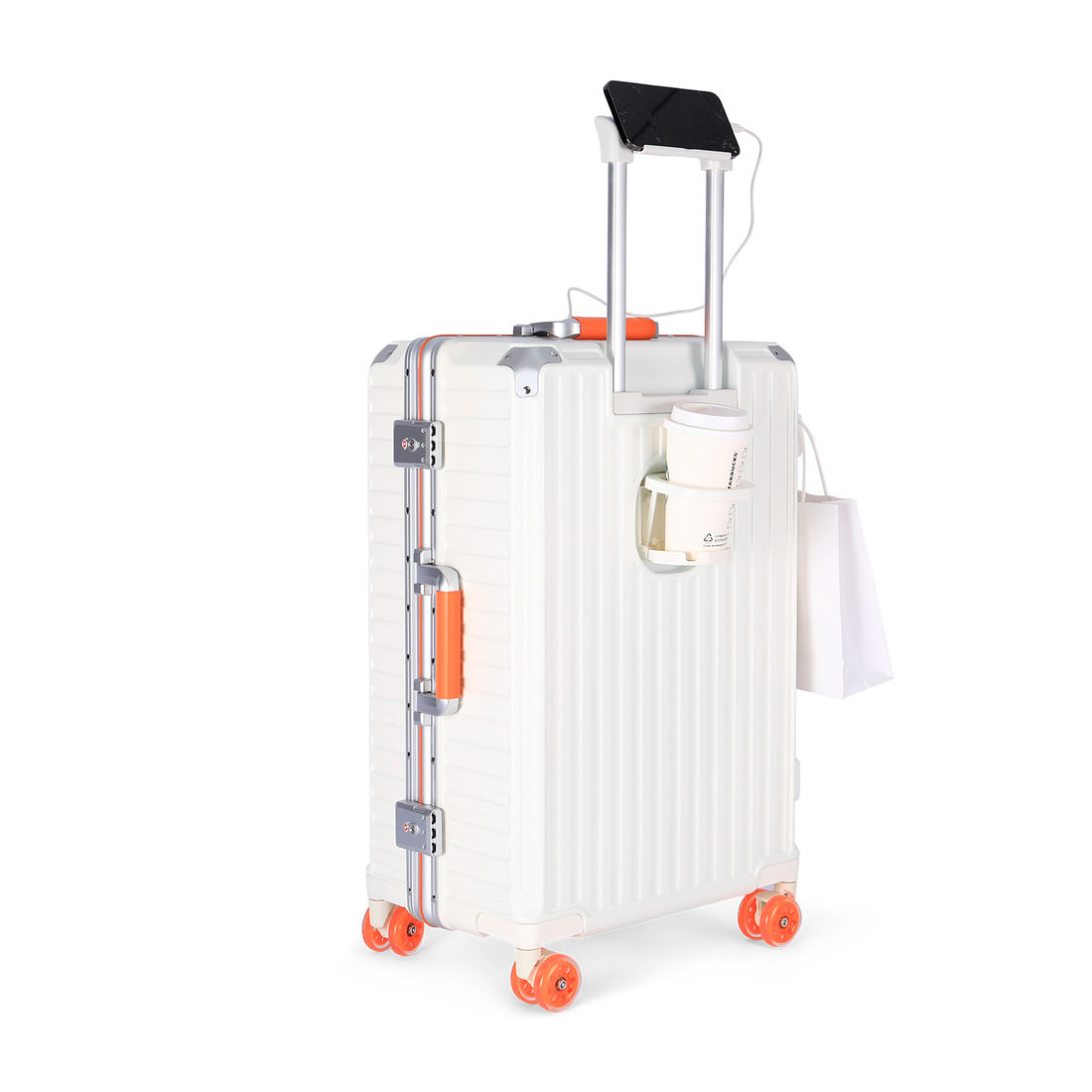 Mala de Viagem Pequena de Bordo 10kg em Policarbonato Brooklyn Maloa Branco