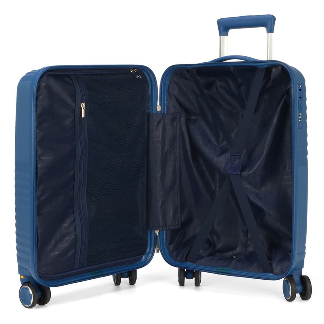 Mala de Viagem Grande 28 Chamonix Azul em polipropileno e com expansor