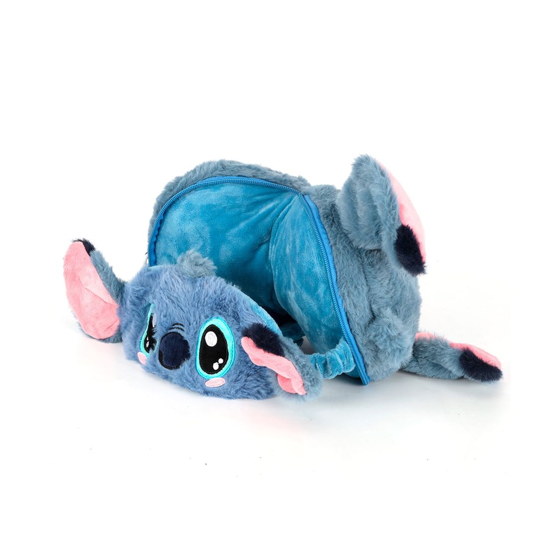 Almofada de Pescoço com Mascara de Dormir em Pelúcia Stitch Azul Almofada de Pescoço com Mascara de Dormir em Pelúcia Stitch Azul