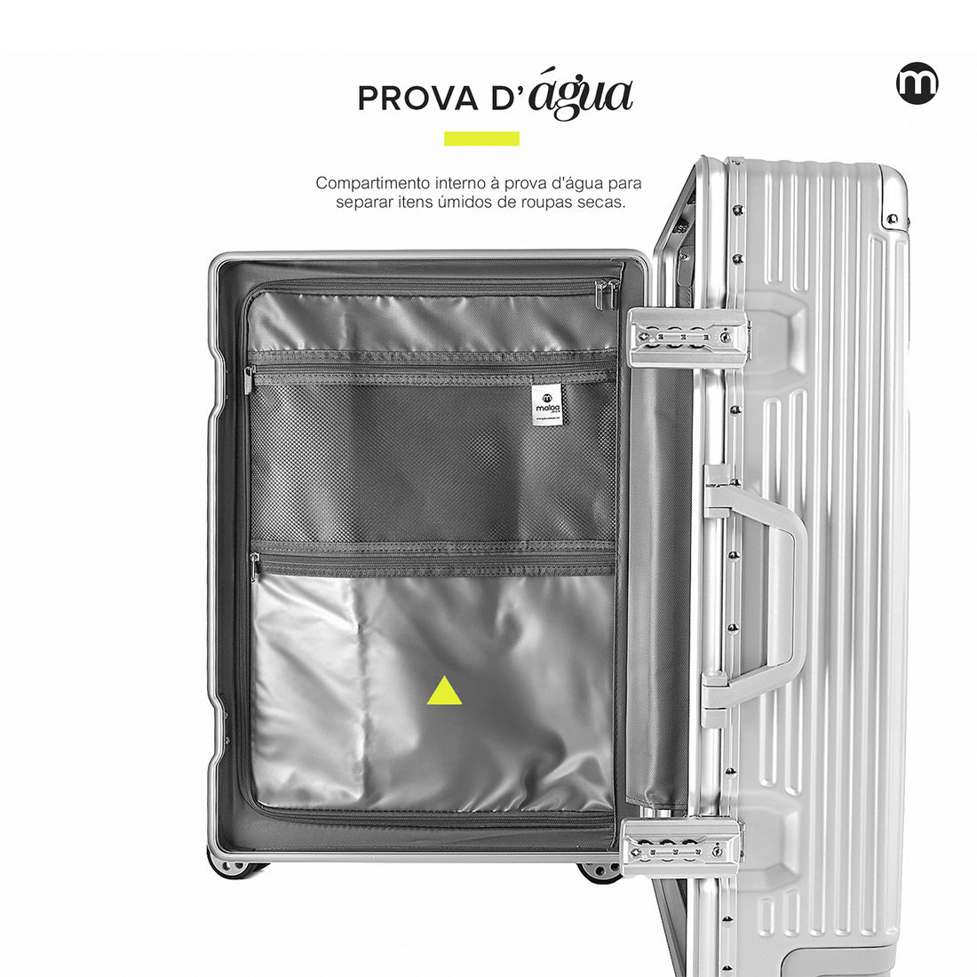 Kit de Viagem com 3 Peças Policarbonato ABS Noruega Maloa Prata