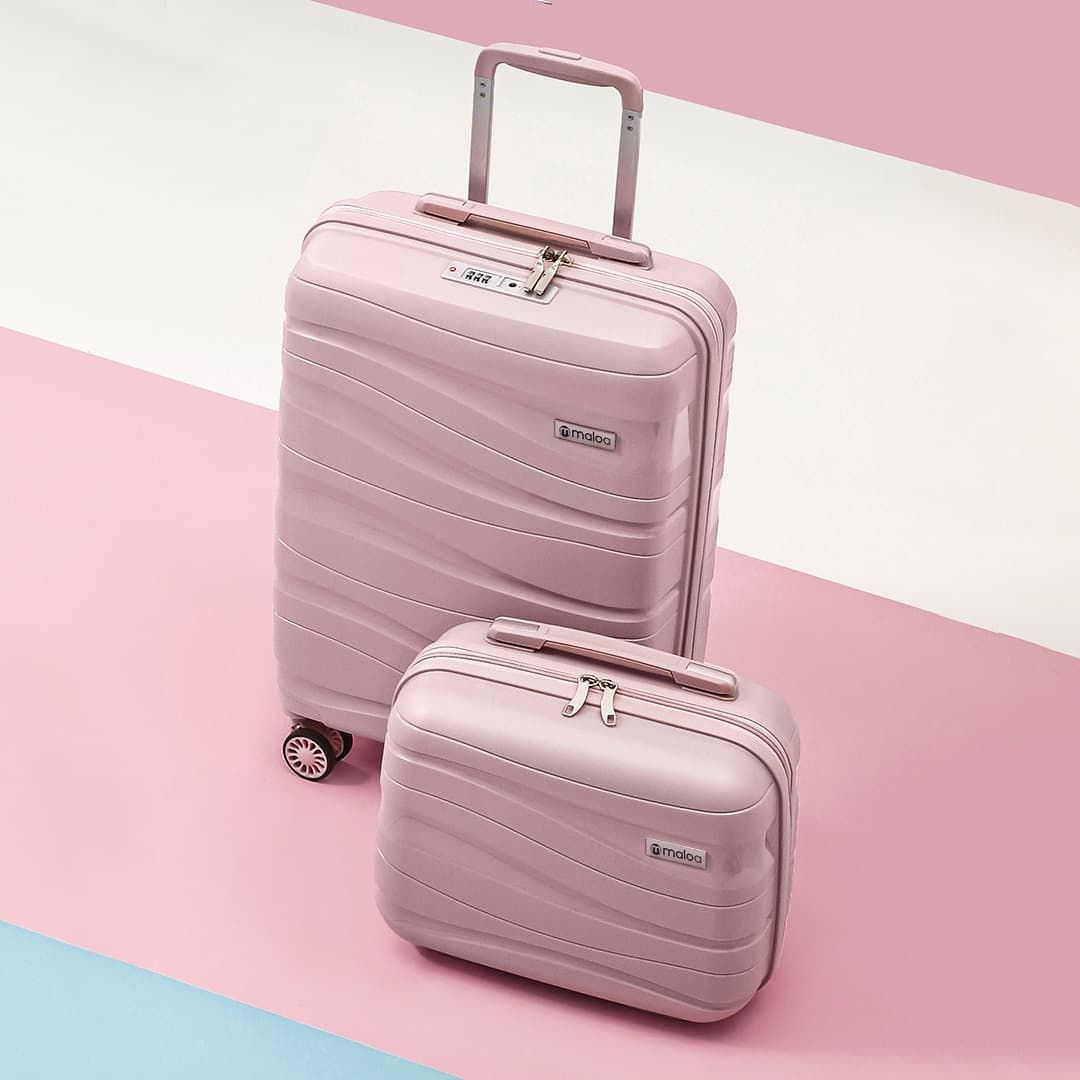 Mala de Viagem Pequena de Bordo 10Kg em Polipropileno Ibiza Maloa Rosa