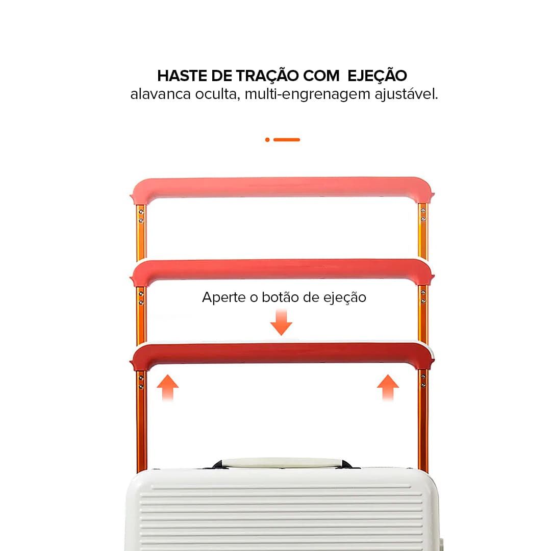 Mala de Viagem Pequena de Bordo 10 kg em Policarbonato Dinamarca Maloa Branco Mala de Viagem Pequena de Bordo 10 kg em Policarbonato Dinamarca Maloa Branco