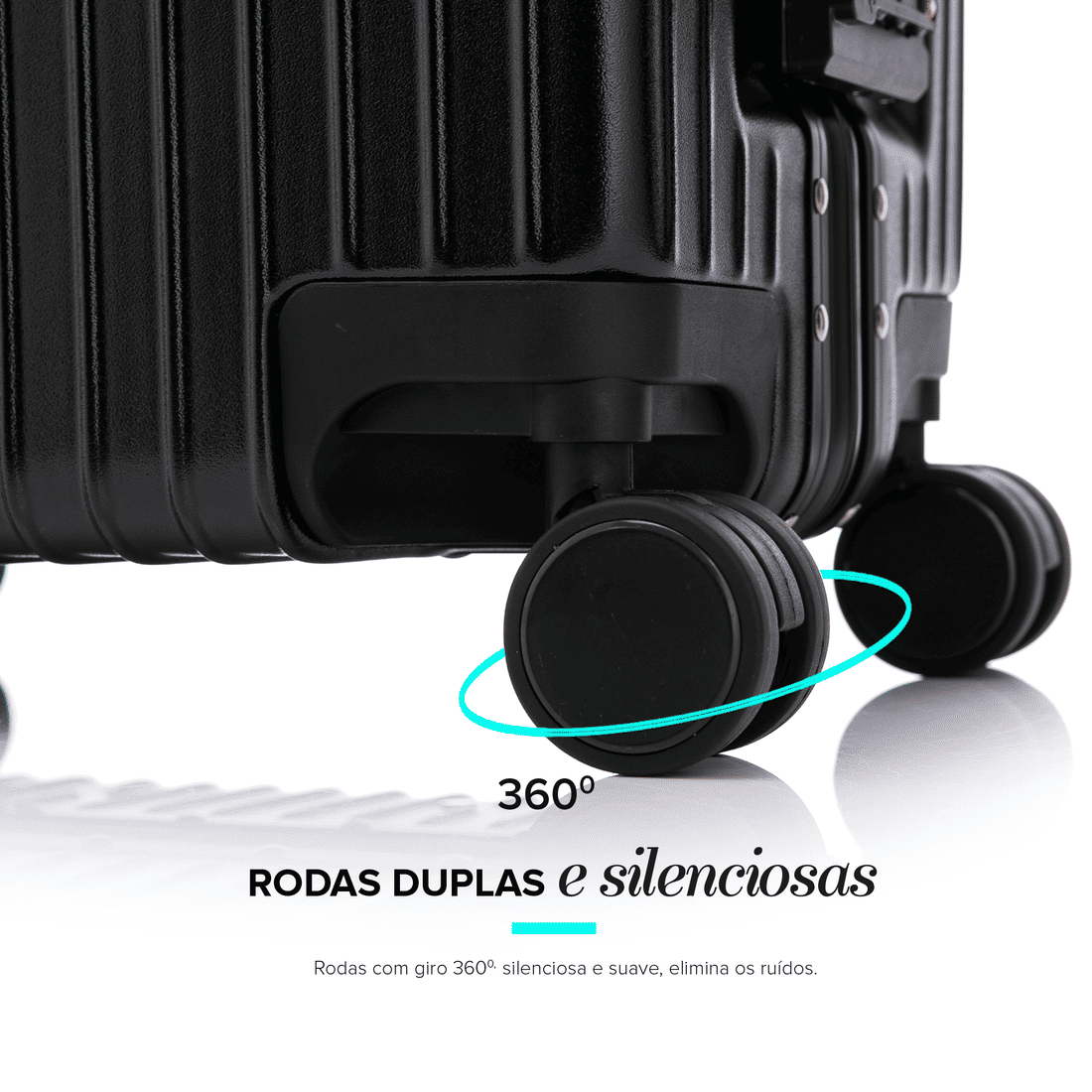 Compre Kit de Malas de Viagem Toronto Preto Media 23kg, Grande 32kg e Frasqueira e Leve 2 Capas Transparentes Preto