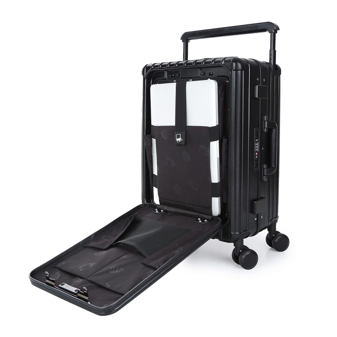 Mala de Viagem Pequena de Bordo 10 kg Policarbonato Islândia Maloa Preto Mala de Viagem Pequena de Bordo 10 kg Policarbonato Islândia Maloa Preto