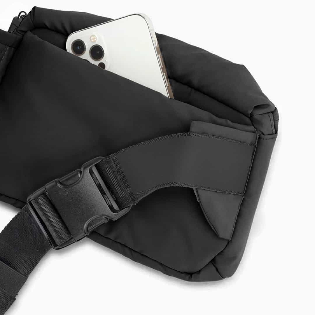 Kit de Mala Media 23 kg e Grande 32 kg Brasil Preto, Mochila e Pochete Confort Preto