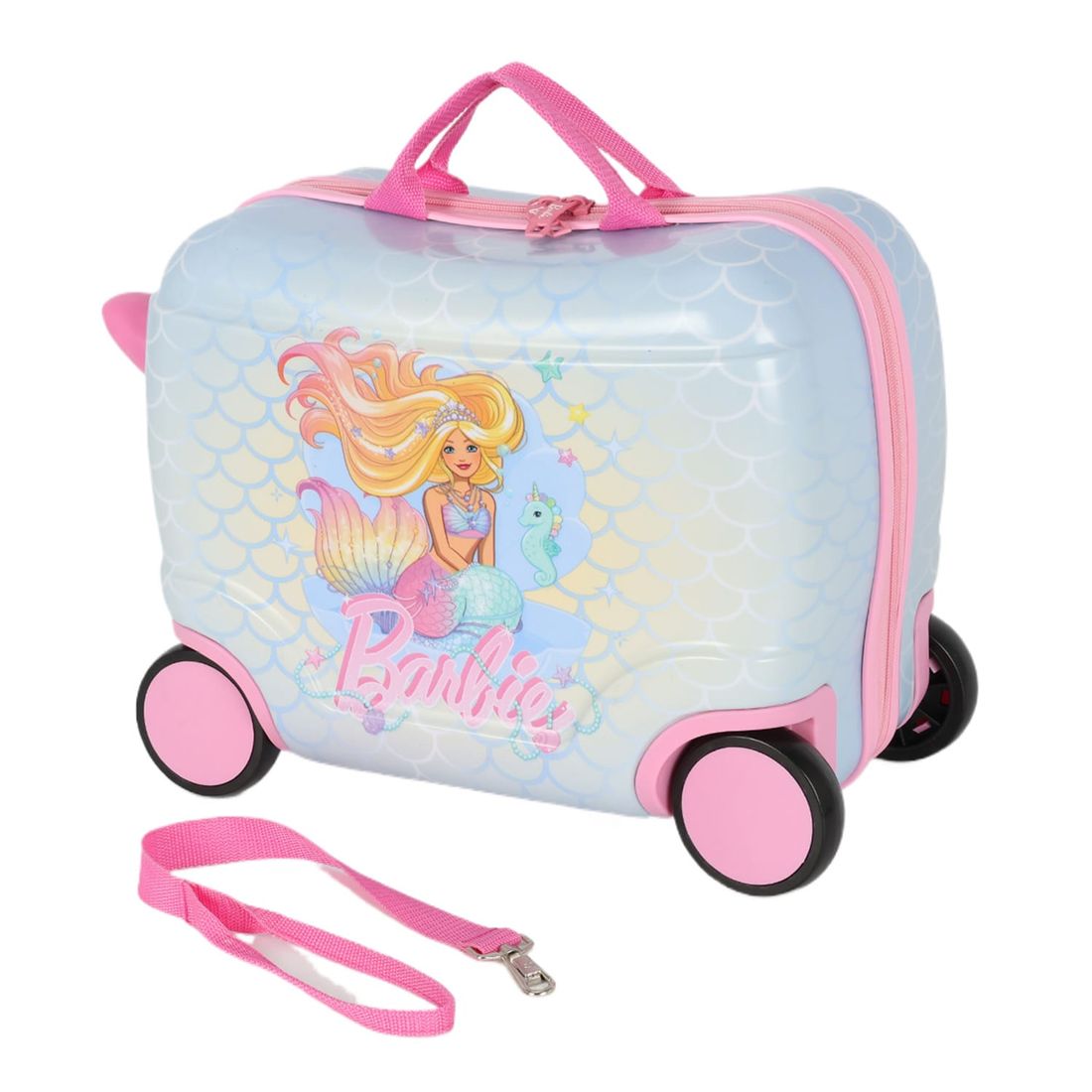 Mala de Viagem Infantil de Bordo em PC Barbie Sereia Verde Mala de Viagem Infantil de Bordo em PC Barbie Sereia Verde