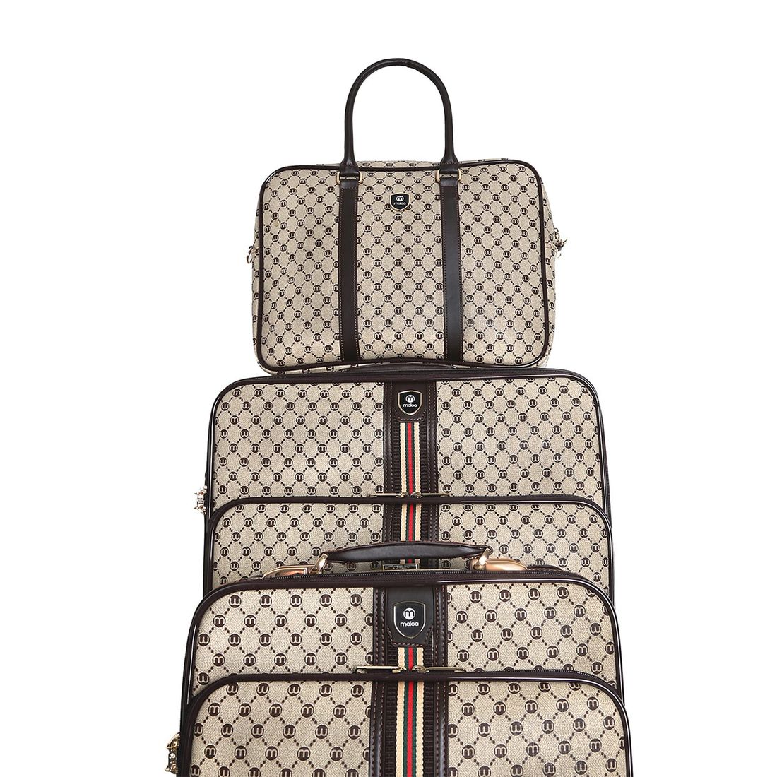 Kit de Malas de Viagem 10kg e 32 kg Amsterdam, Porta Sapato e Kit Organizador Bege