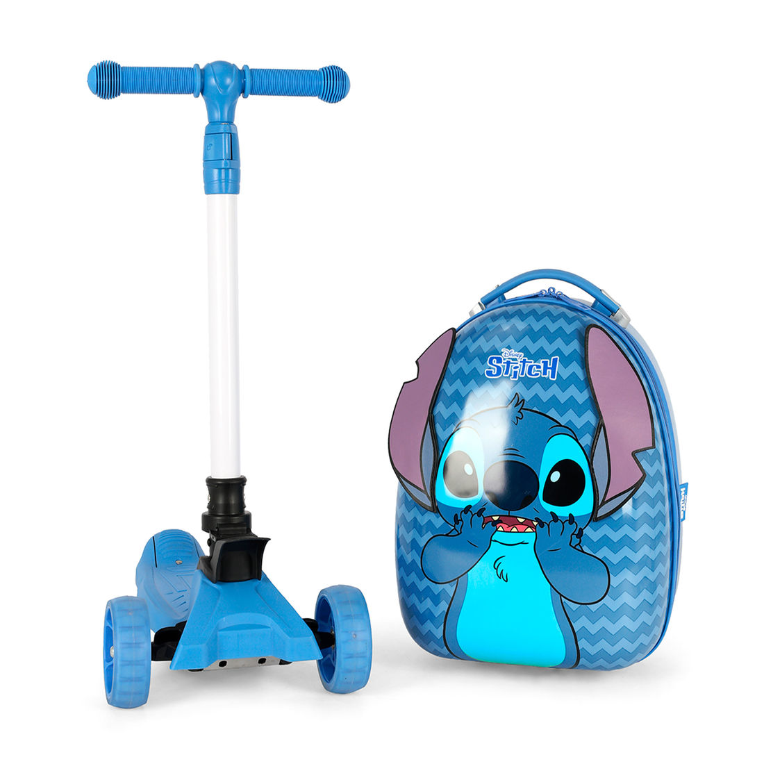 Mala de Viagem Infantil com Patinete em Policarbonato Stitch Surprise Mala de Viagem Infantil com Patinete em Policarbonato Stitch Surprise