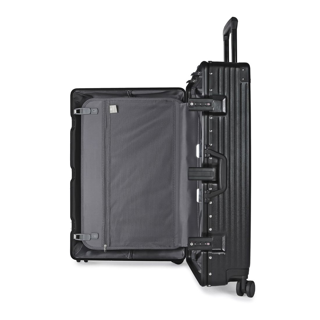 Compre Mala de Viagem Toronto Preto Grande 32kg em ABS Policarbonato e Ganhe Frasqueira