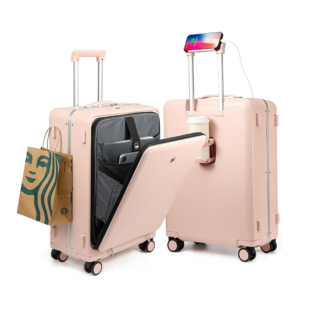 Kit de Mala Pequena de Bordo 10 kg Bélgica Rosa, Kit Frascos 7 Pecas, Organizador Sapato, Organizador Colorful Life e Home Spray Aroma`loa