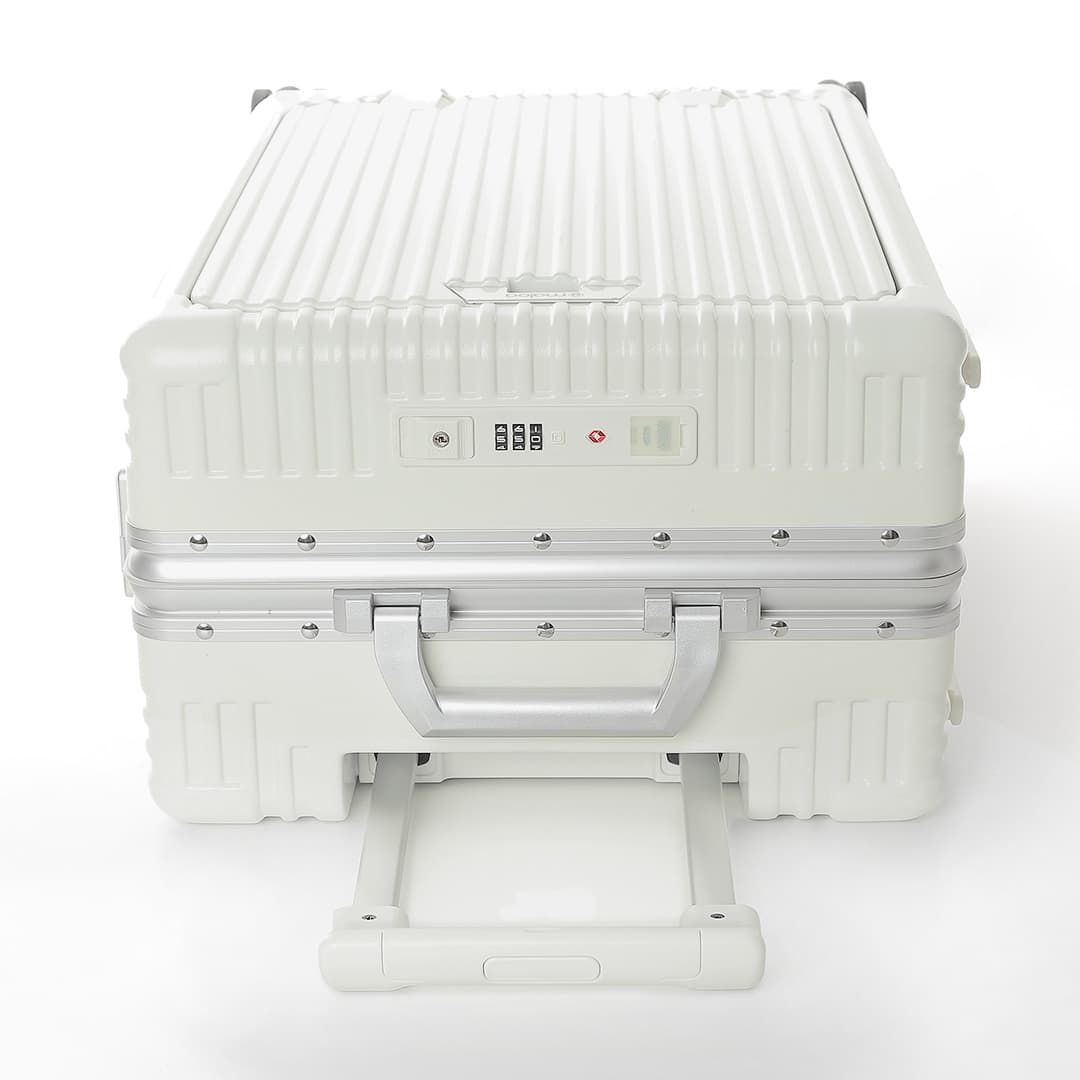 Kit de Mala Pequena de Bordo 10 kg Suécia Branco, Frasqueira Bali, Organizador Porta Sapato e Kit Frascos 7 Pcs Cinza