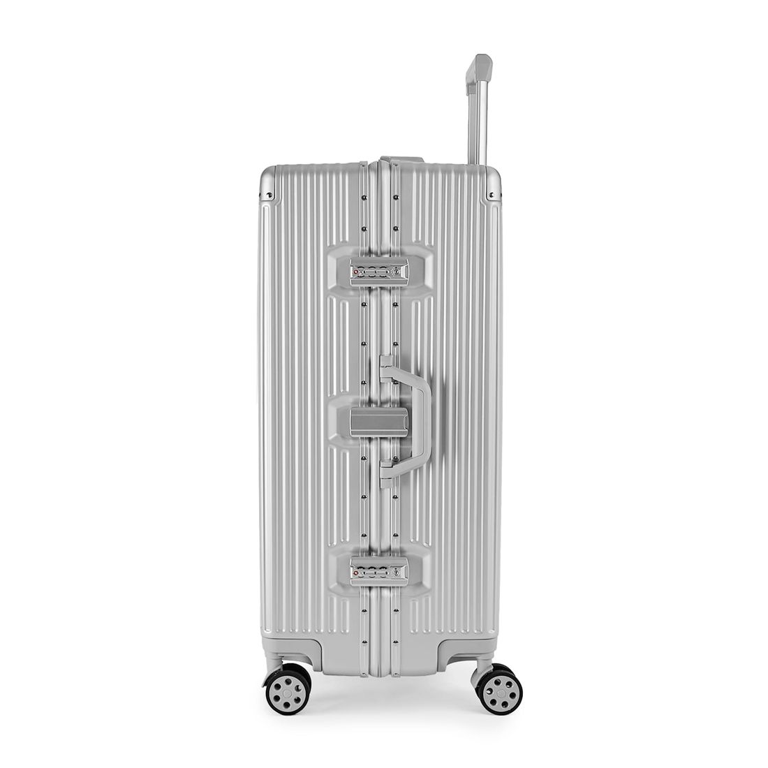 Conjunto Mala de Viagem Grande 32kg Policarbonato ABS Noruega Maloa Prata Conjunto Mala de Viagem Grande 32kg Policarbonato ABS Noruega Maloa Prata