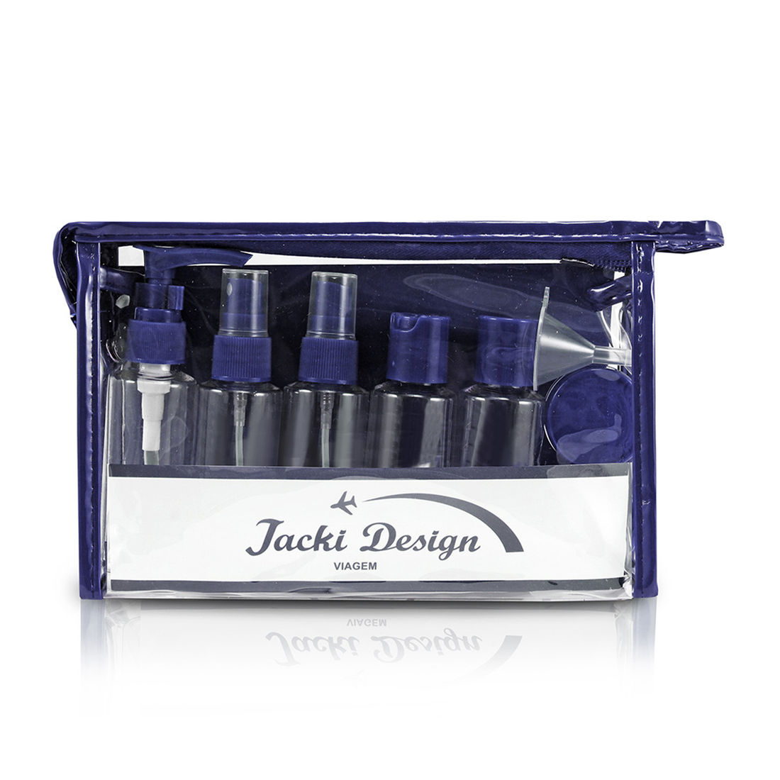Kit de Frascos para Viagem de 10 Peças Azul Kit de Frascos para Viagem de 10 Peças Azul